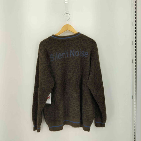 ジーユー GU レオパード柄 シャギークルーネック カーディガン メンズ  XL